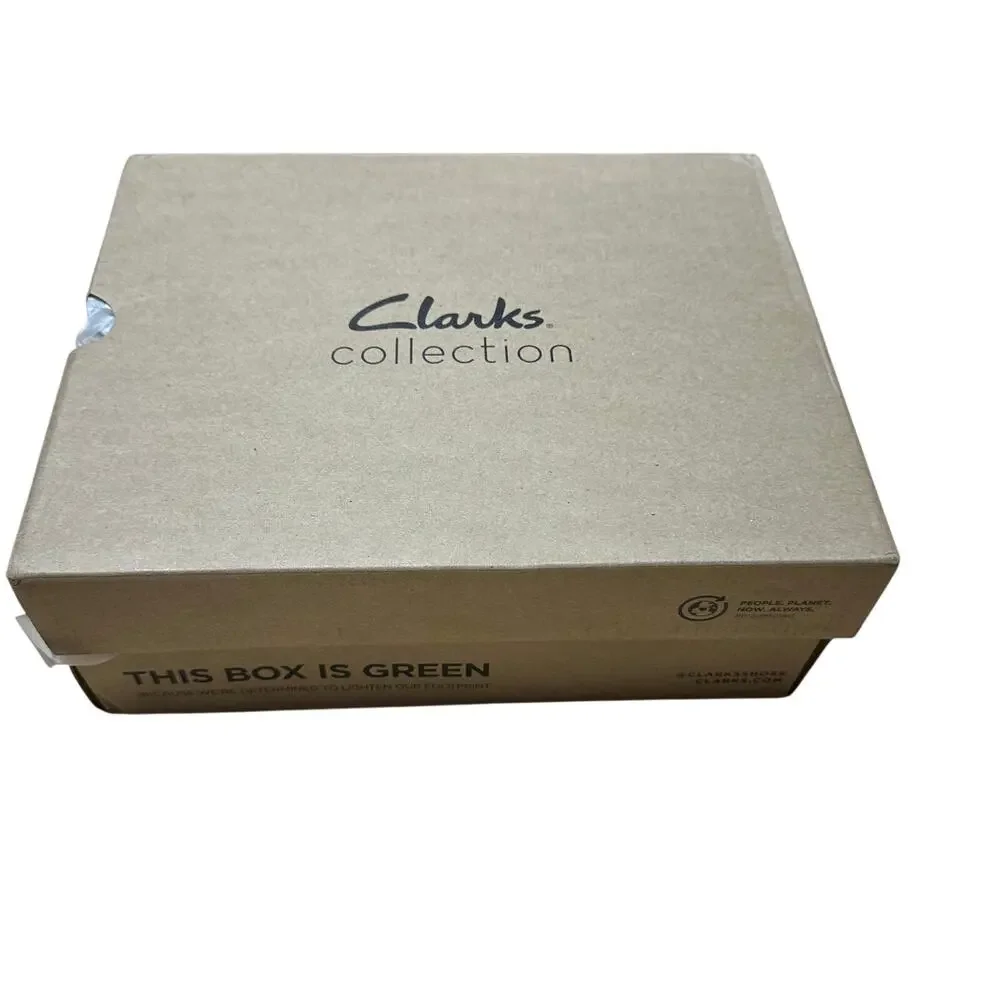 Clarks Collection Woven Leather Wedge Giselle Glow Light Tan Women's 6M NIB - Picture 8 of 11